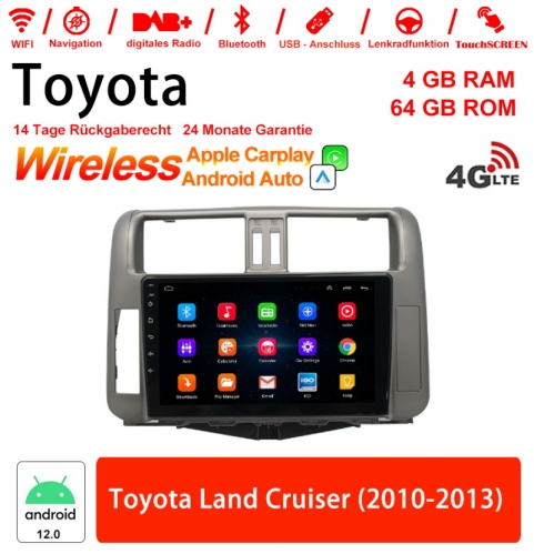 9 pouces Android 12.0 4G LTE Autoradio / Multimédia 4 Go de RAM 64 Go de RAM pour Toyota Land Cruiser 2010-2013