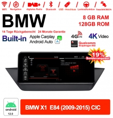 10.25 inch Qualcomm Snapdragon 665 8 Core Android 12.0 4G LTE Car Radio / Multimedia USB WiFi Carplay For BMW X1 E84 (2009-2015) CIC