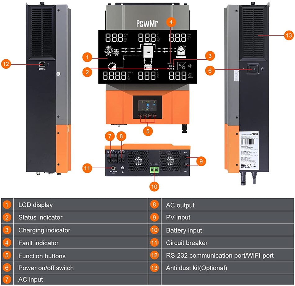 PowMr Hybrid Solar Inverter 