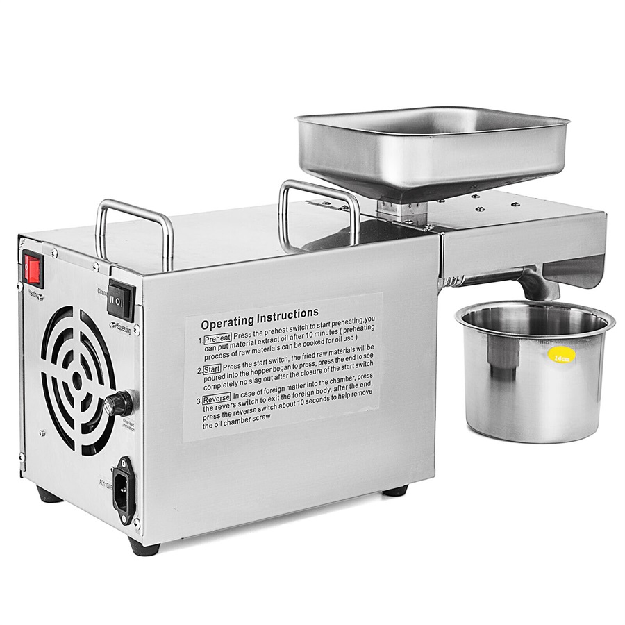 Stainless steel automatic oil press