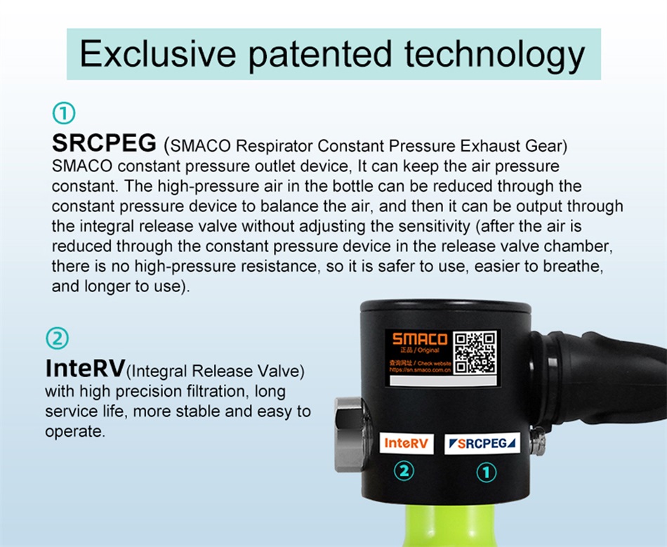 Smaco S300Plus Portable Diving Oxygen Bottle