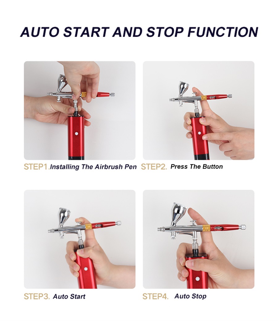 RIBO Portable Airbrush Auto Mini Air Brush