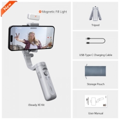 Hohem iSteady XE Kit Hand Gehaltenes Kardanisch Stabilisator Selfie Stativ für Smartphone 3-Achsen mit Magnetischer Füll Leuchte Video Beleuchtung