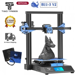 Twotrees Blu-3 V2 I3 3d Printer FDM Printing Mask 3D DIY Kit 3.5 Inch Color Touch Screen tmc2225