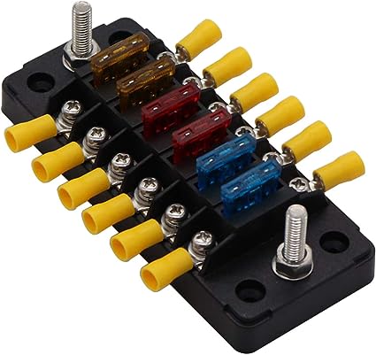 6 compartment fuse holder car boat marine camper car fuse box with fuses