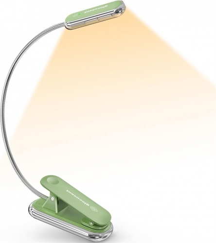 Reading Lamp Book Clamp with Timer, 16 LED Rechargeable Book Lamp, Runtime 160 Hours