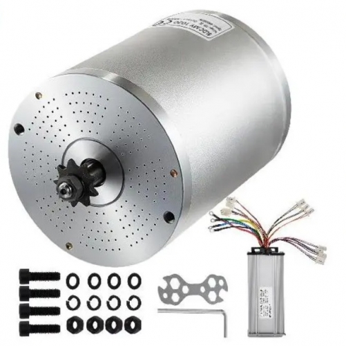Brushless DC Electric Motor with Controller 48V/72V 2000W/3000W High Speed Low Noise for E-Scooter Go-Karts E-Bike