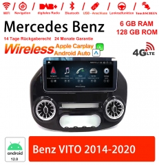 12.3 Zoll Qualcomm Snapdragon 665 8 Core Android 11 4G LTE Autoradio / Multimedia Für Benz VITO 2014-2020 Built-in CarPlay/Android Auto