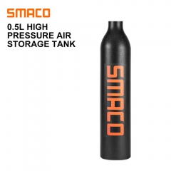 Smaco Portable Scuba Tank Diving Equipment Oxygen Bottle Underwater Emergency Rescue Pony Bottle 0.5L/0.7L/1L