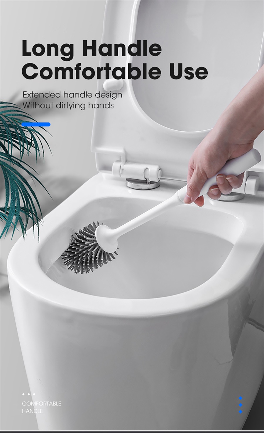 Brosse WC murale en silicone GESEW