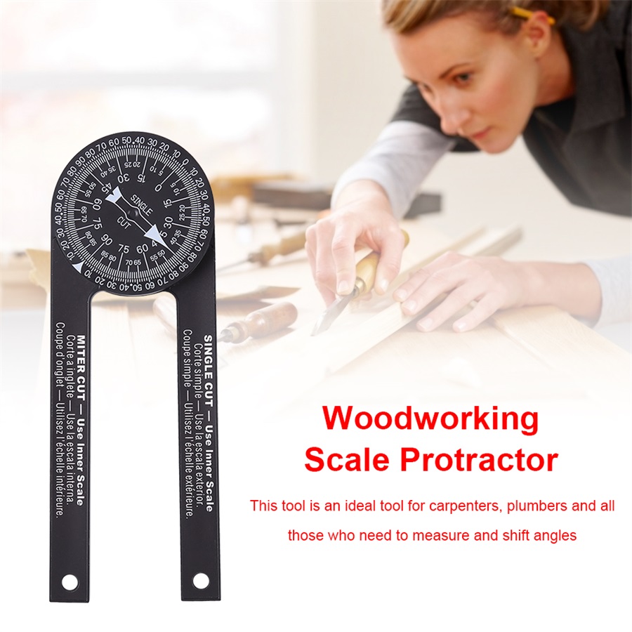 Woodworking scale miter saw protractor angle level