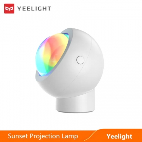 Yeelight Rainbow Sunset Red Projector Led Night Light Sun Projection Desk Lamp with Magnetic base 360 free rotation