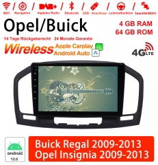 9 Zoll Android 12.0 4G LTE Autoradio / Multimedia 4GB RAM 64GB ROM Für Buick Regal / Opel Insignia 2009-2013 Built-in Carplay / Android Auto