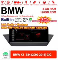 10.25 inch Qualcomm Snapdragon 665 8 Core Android 12.0 4G LTE Car Radio / Multimedia USB WiFi Carplay For BMW X1 E84 (2009-2015) CIC