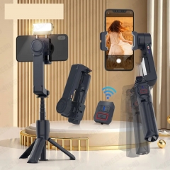 Gimbal mit Selfie-Stick Handy-Stabilisator mit drahtlosem Bluetooth-Füll licht Rotations aufnahme für iPhone-Smartphone