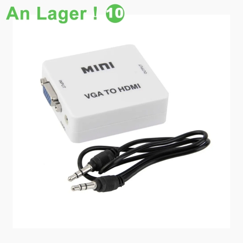 Mini VGA Audio auf HDMI 1080p Konverter Adapter mit 3.5mm Audio Kabel