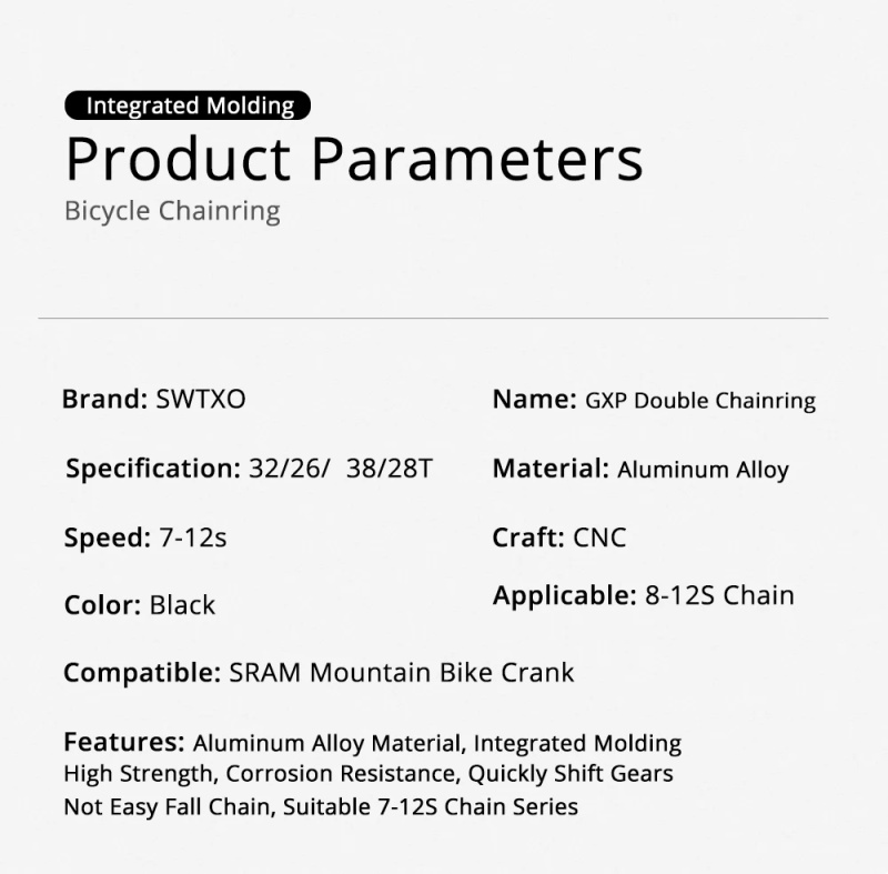 Mountainbike GXP Doppel Kettenblat
