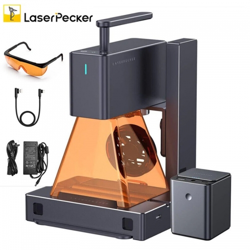 LaserPecker 2 Deluxe Laser Engraving Machine Handheld Laser Engraver Cutter with Power Bank and Roller