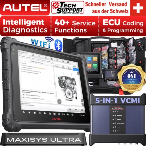 Autel MaxiSys Ultra Automotive Diagnose Tablet Werkzeug OBD2 Scanner Mit 5 in 1 VCMI IMMO /ECU Programmierung & Codierung/Öl Reset /ABS /BMS /DPF...