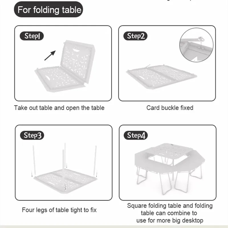 Folding portable table