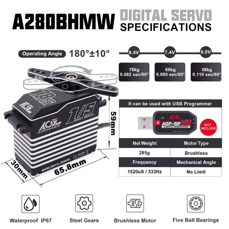 brushless rc racing servo