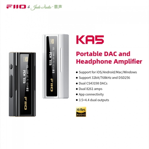 Fiio jadeaudio ka5 usb dac headphone amplifier