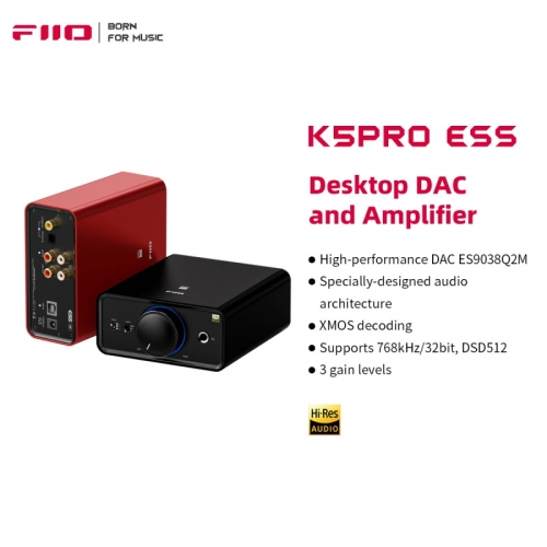 FiiO K5 Pro ESS ES9038Q2M | 768K/32Bit und DSD dekodierung Deskstop DAC und Verstärker