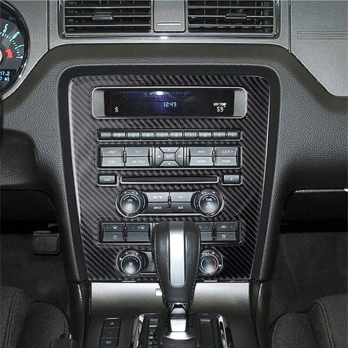 For Ford Mustang 2009-2013 Carbon Fiber Interior Center Console Panel Cover Trim