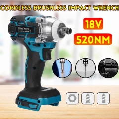 Drillpro Clé à chocs électrique sans balai Rechargeable 1/2 pouce Wrench Power Tools Compatible pour Makita 18V batterie