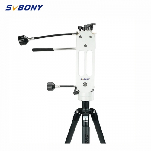 Svbony sv225 adjustable angle alt-azimuth telescope mount with sa410 fluid head carbon fiber tripod for follow moon planet