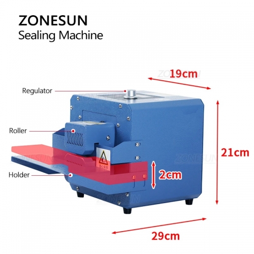 ZONESUN Tragbare Tasche Sealer Roller Abdichtung Maschine Aluminium Folie Verbund Kunststoff Film PE Beschichtetes Papier Lebensmittel Verpackung ZS-G