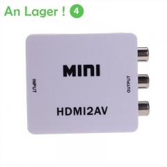 Mini HDMI to AV converter Composite AV /RCA /CVBS L/RVideo + Audio Signal HD Converter Support PAL/NTSC 480i 576i