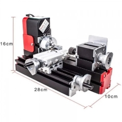 DIY Werkzeug Big Power Mini Metall Rotierenden Drehmaschine, 20W 20000rev/min Motor, ein Satz Miniatur Metall Multifunktions Maschine