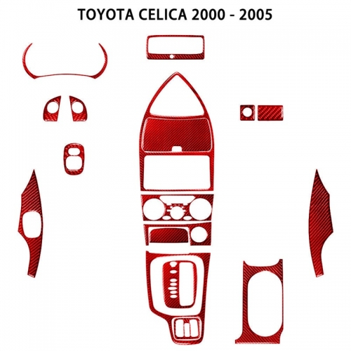 18pcs für Toyota Celica 2000-2005 Kohlefaser-Innenraum