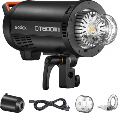 Godox QT400IIIM 400W Studio Flash Light GN65 1/8000s HSS Photography Studio Lights 2.4G Wireless X System with 40W Lamp Tube Bowens Mount