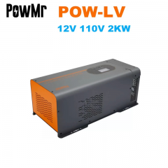 PowMr 2000W 12VDC Zu 110VAC Niedrigen Frequenz Inverter Ladegerät 2KW Reine Sinus Welle Spannung Konverter Solar Hybrid Inverter 2022