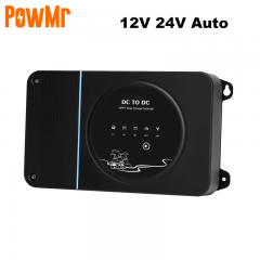 Powmr mppt 30a rv controller 12v 24v solar charge controller dc to dc battery charger auto max solar input power 450w 900w