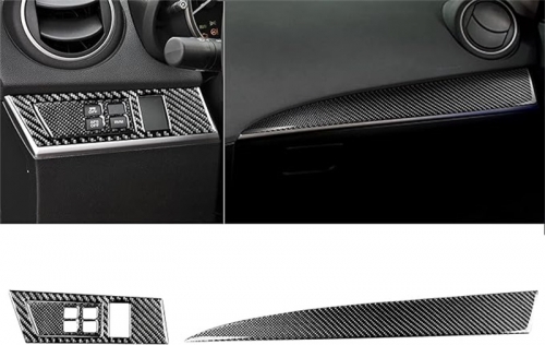 Car Glove Box Trim Dashboard Cover Sticker Compatible With Mazda 3 Axela 2010-2013 Mazdaspeed 3 Driver Side Dash Cover Protector, Kit A