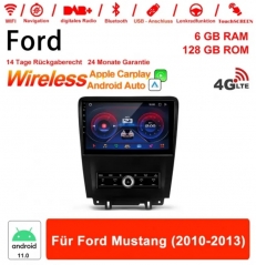 10 pouces Android 11.0 4G LTE Autoradio 6GB RAM 128GB ROM pour Ford Mustang (2010-2013) Carplay intégre /Android Auto