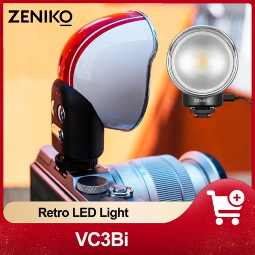 Zeniko VC3 Bi Retro LED Licht Kamera Speedlite Flash
