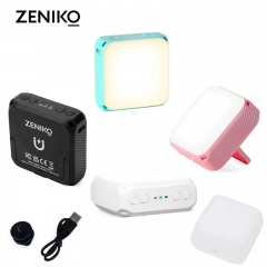 Zeniko VS5 Bi 2500K-8500K VS5 R Mini lumière RVB lampe à intensité variable avec application pour téléphone appareil photo reflex numérique Vlog Live