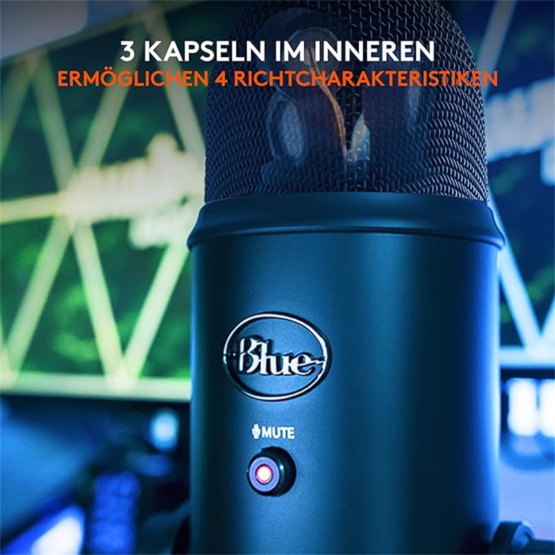 Blaues Yeti-USB-Mikrofon