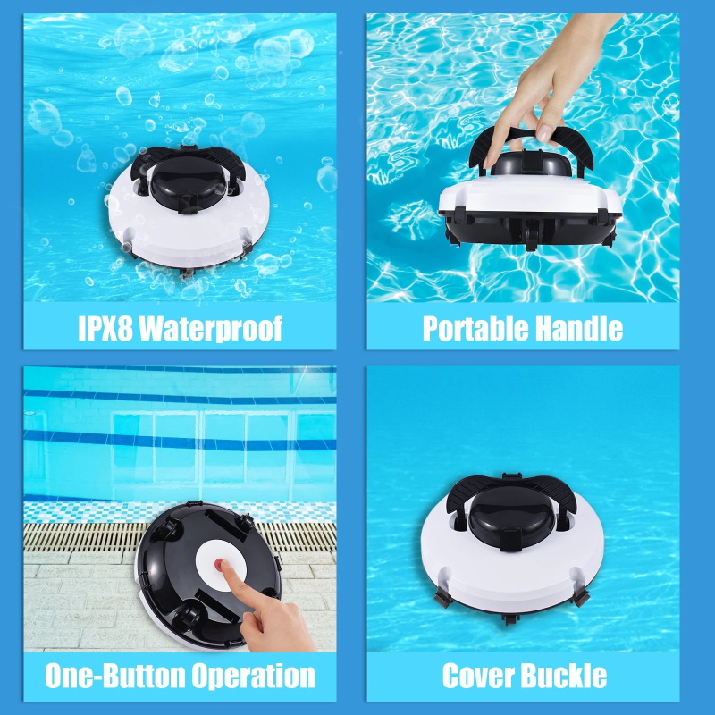 Wireless robot pool cleaner