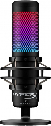 HyperX QuadCast S – RGB USB–Kondensatormikrofon für PC, PS4 und Mac, vibrations-und stoßgeschützt, Poppschutz, Gaming, Twitch, YouTube, Discord