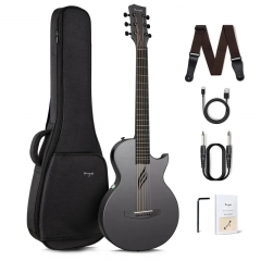 Enya nova go sp1 35 pouces guitare intelligente portable en fibre de carbone guitare électrique acoustique de voyage avec étui et câble de chargement