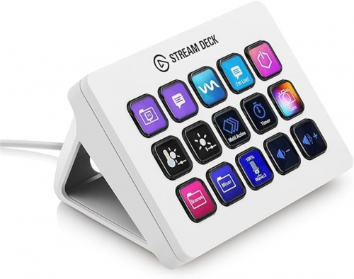 Elgato Stream Deck MK.2 Contrôleur de studio, 15 touches macro, déclenchement d'actions OBS, Twitch, YouTube et autres