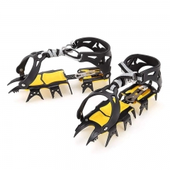 ABDB-18 teeth crampons traction cleats spikes snow grips, anti-slip stainless steel crampons for mountaineering & ice climbing