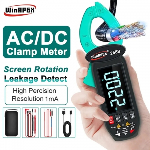 Winapex dc ac 0,1 ma hochpräzises Klemm messgerät True RMS Digital multimeter mit Strom leckage erkennen Haushalts geräte