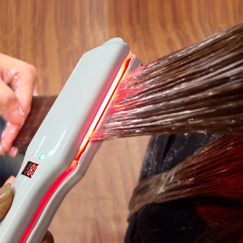 Ultrasonic infrared hair care iron