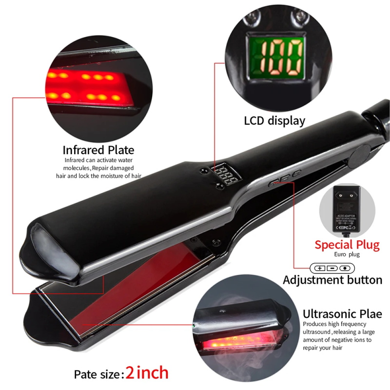 Ultrasonic infrared hair care iron